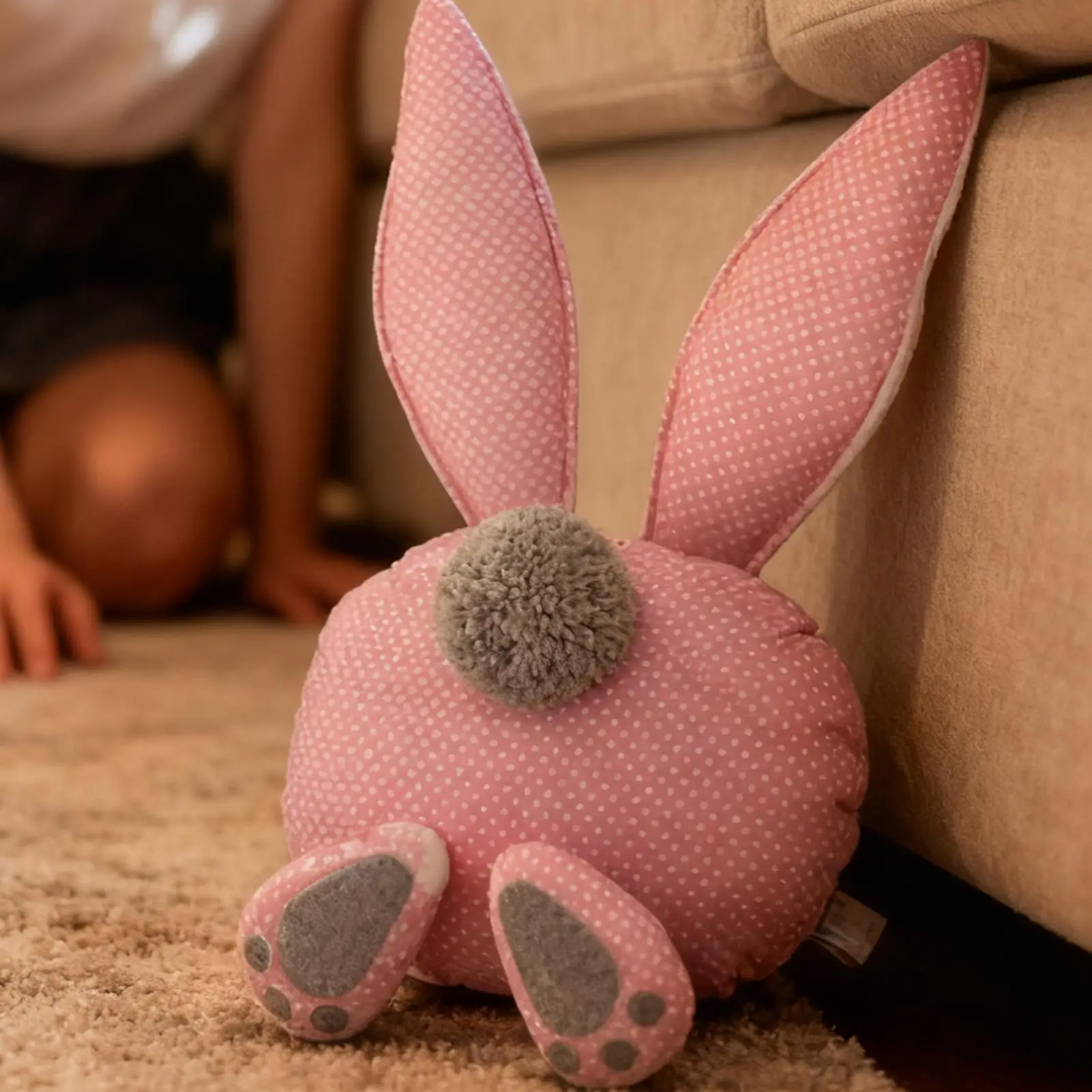 Coniglietto pasquale morbido 3D compatto bambola delicata coniglietto di peluche per amici di famiglia donne bambini ragazzo ragazza compleanno casa stanza interna