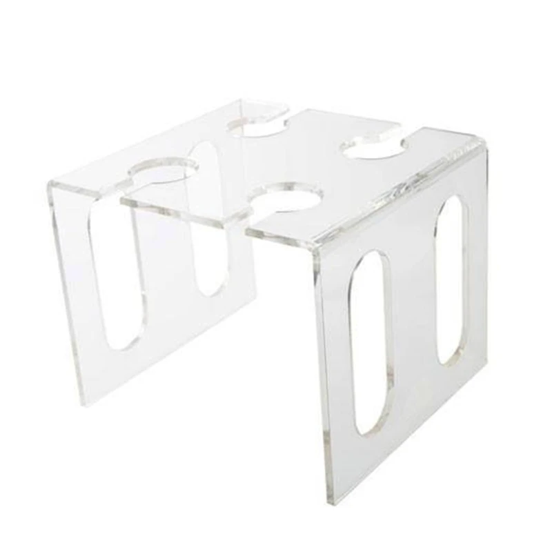 2 Rows Clear Acrylic Wine Glass Cocktail Glass Beach Glass Tray