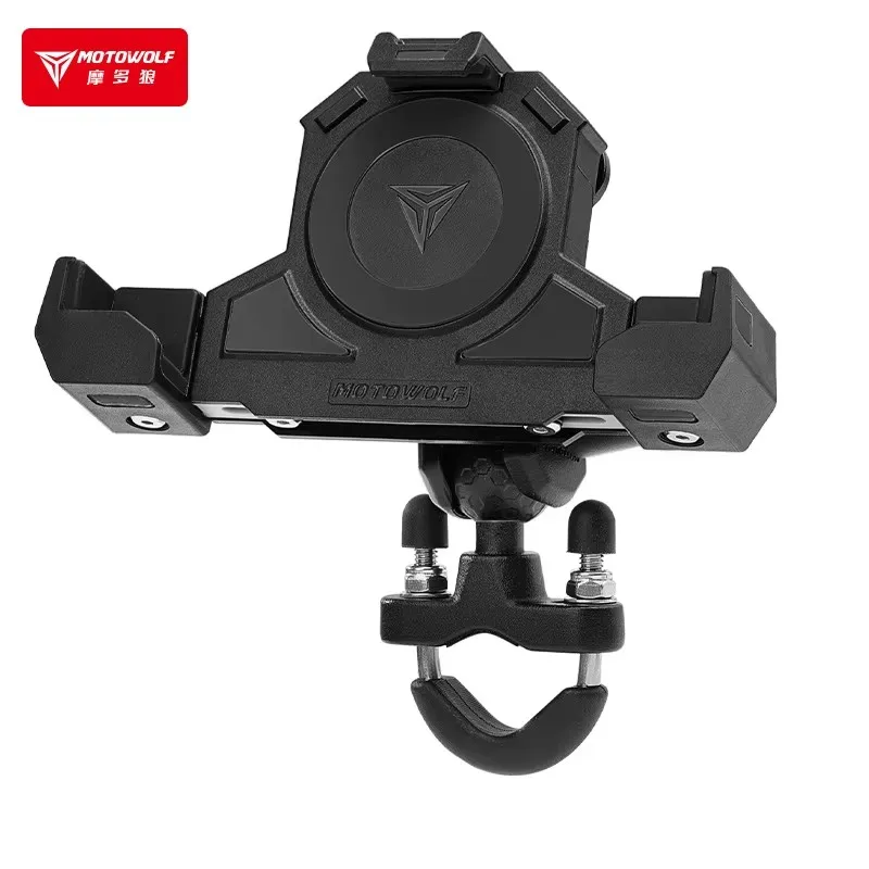 MOTOWOLF motorfiets buiten schokabsorberende mobiele telefoonhouder driehoeken vaste houder draadloos opladen navigatiehouder - afbeelding 1