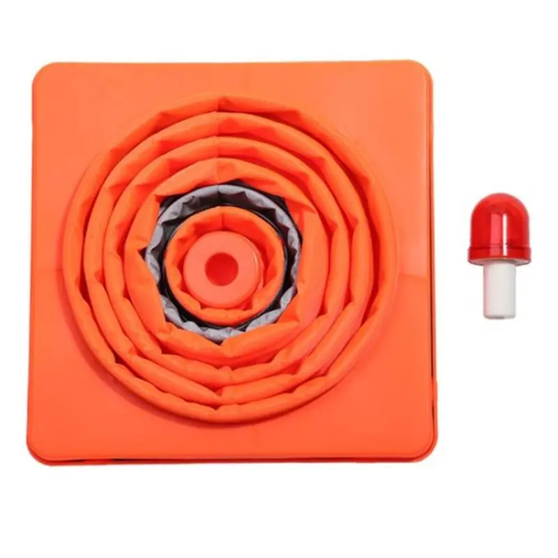 

Светоотражающий конус AA73 высокой яркости, складной, с мигающим предупреждающим светом, пластиковый дорожный знак для разметки дорог