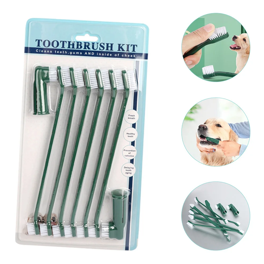 

1Set Dog Toothbrush Kit Pet Finger Toothbrush Puppy Oral Care Kit Dog Teeth Clean Tool Set Pet Tooth Clean Tool