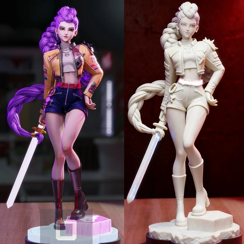 

24CM Game Character 6898 Rumi 3D Print Model Unassembled Unpainted GK Figure White Resin Model Kit