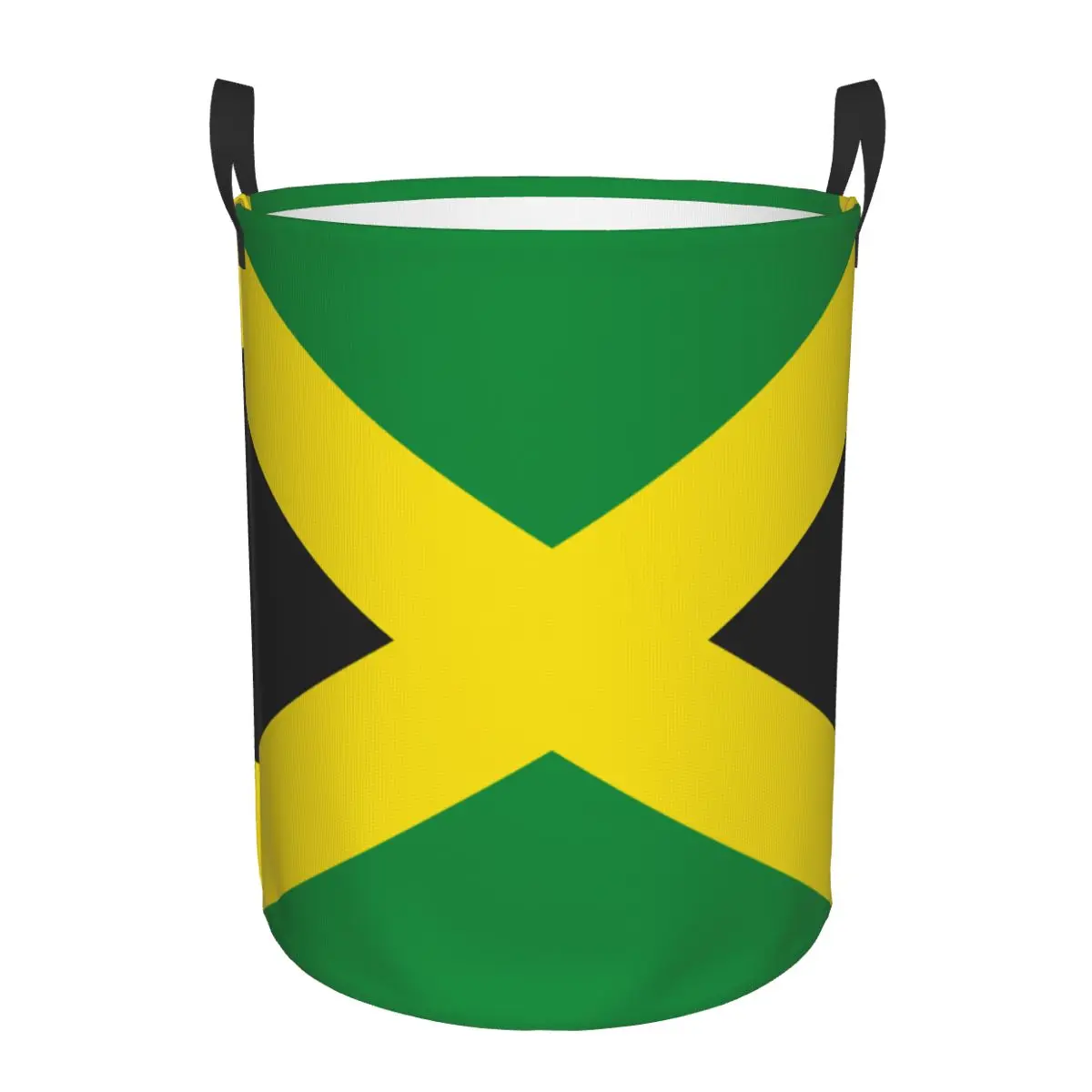 

Flag Of Jamaica Laundry Basket Waterproof Foldable Dirty Clothes Basket Toys Storage Bin Large Circular Laundry Hamper