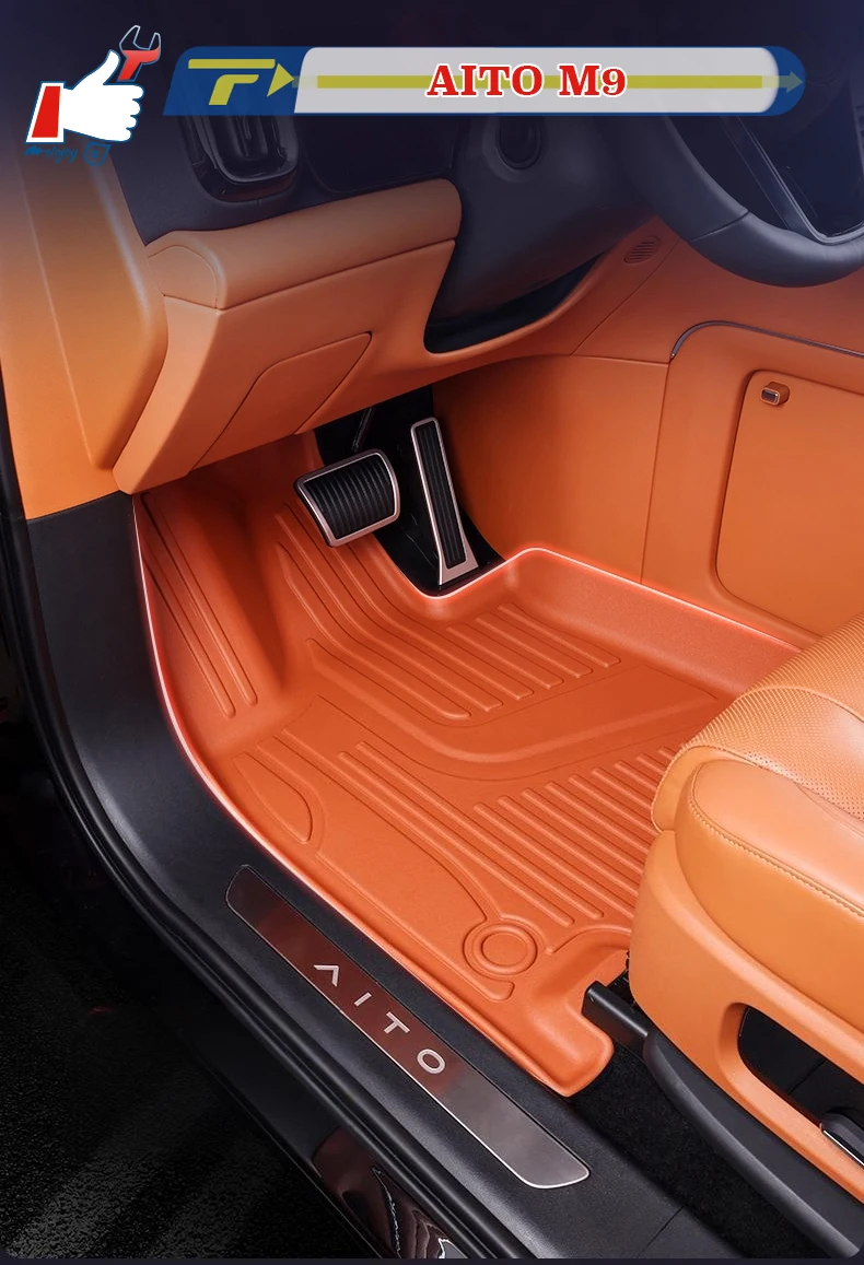 

Left-hand Drive Car Floor Mat For AITO M9 2024-2025 Full-Surrounded Foot Mat Mat Floor Liner Floor Carpet Water-proof