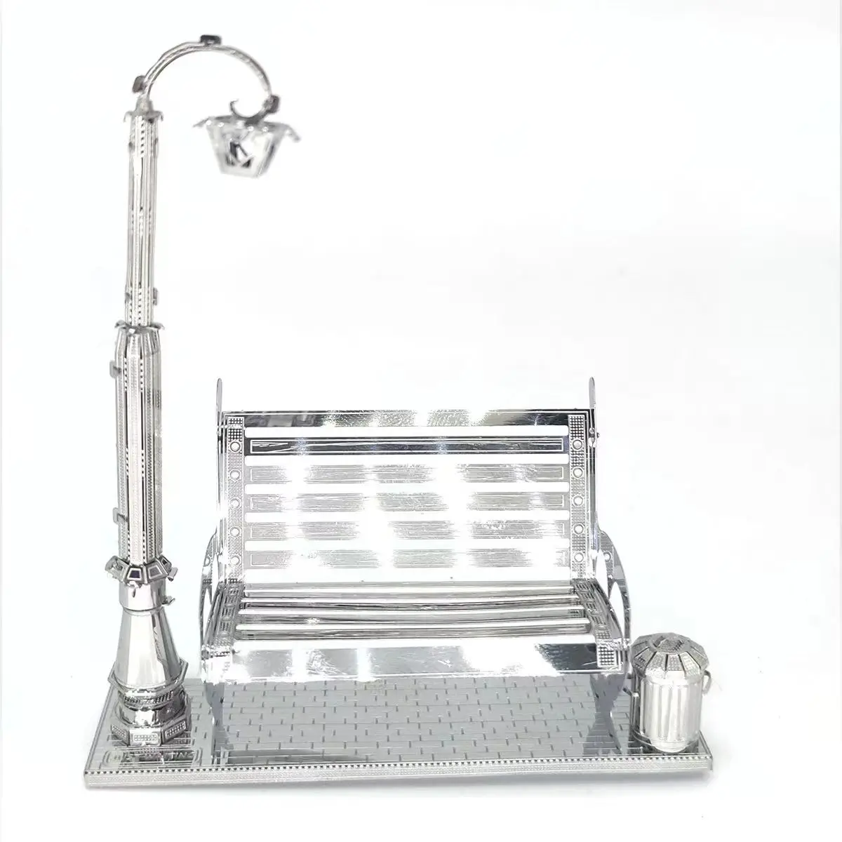 

Campus Street Lamp Seat3D Metal Puzzle DIY Handmade Building Assembly Model Jigsaw Puzzle Toys Ornament Gifts