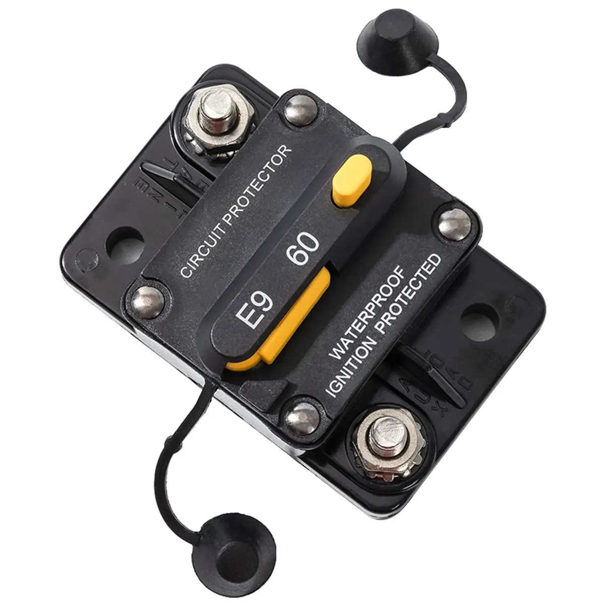 Car audio circuit breaker 60A high current DC protector IP67 with button