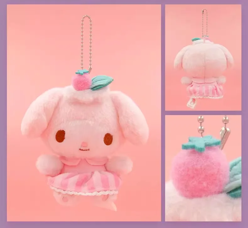 Sanrio Hangyodon Kuromi Melody Pochacco Cinnamoroll Gefüllte Plüschtiere Anhänger Niedlicher KT Schlüsselanhänger Anime Schlüsselanhänger Weihnachtsgeschenk – Detail 12