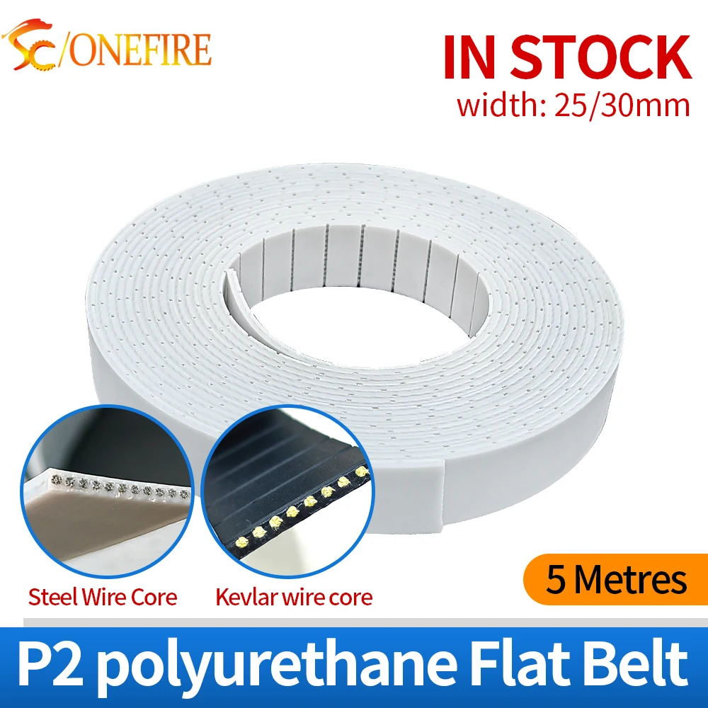 5Meters P2 Flat Belt Width 25mm 30mm Thickness 2mm P2 Belt Polyurethane with Steel core for Fitness Equipment