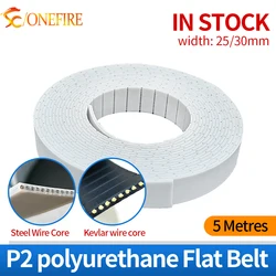 5Meters P2 Flat Belt Width 25mm 30mm Thickness 2mm P2 Belt Polyurethane with Steel core for Fitness Equipment