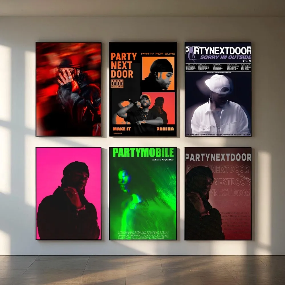 P-Partynextdoor Rapper Poster HD art sticky wall waterproof home living room bedroom bar aesthetic decoration