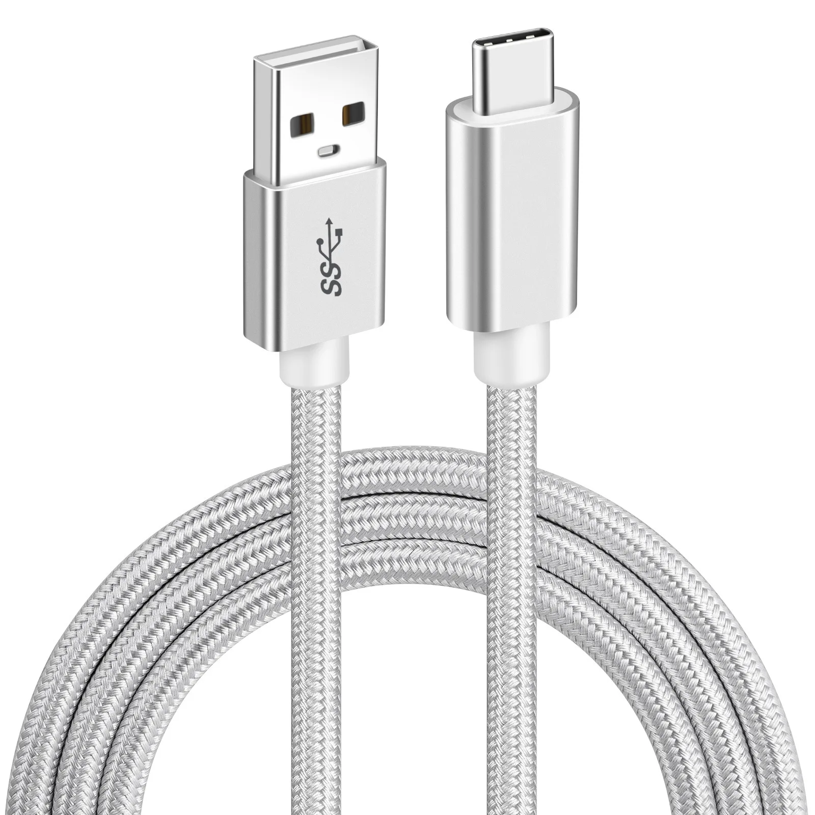 10 Uds 3A carga rápida 3,2 tipo C Cable de datos de alta velocidad 10Gbps trenza de nailon duradera para teléfonos móviles IOS alimentación Micro-USB auricular