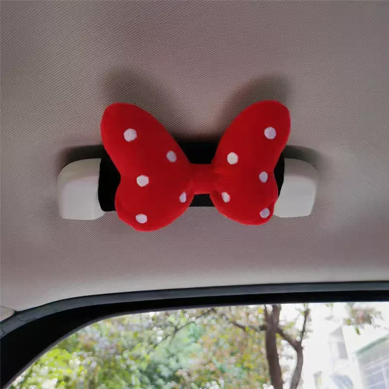 Cute Bowknot Car Headrest Neck Pillow Universal Plush Seat Belt Shoulder Pad Car Accessories Interior For Women view 6