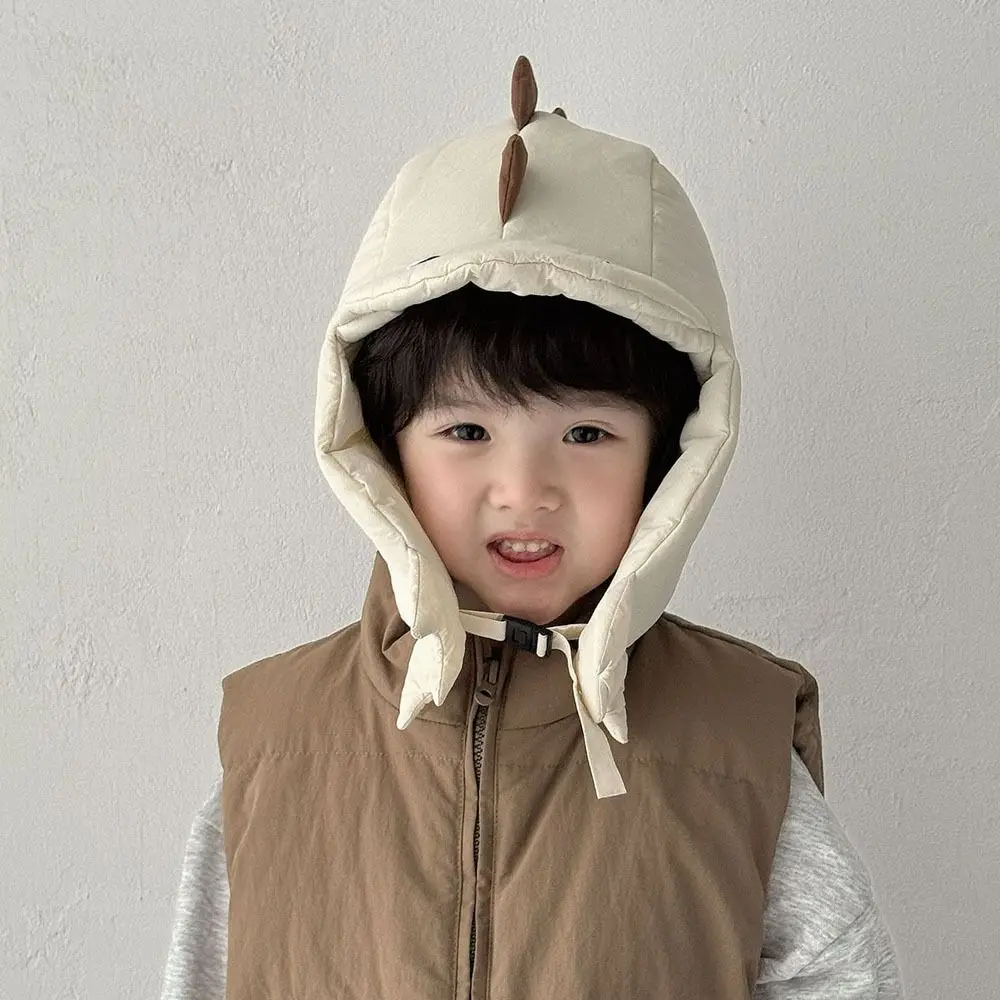 Thickened Dinosaur Children Lei Feng Hat Cotton Clip Ear Neck Protection Winter Children Hat Warm Korean Style