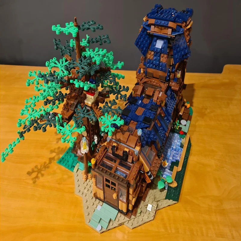 2417 قطعة من مكعبات البناء المعيارية، تصميم MOC لبيت حذاء خيالي، لعبة تجميع ذاتية شعبية للأطفال، هدية