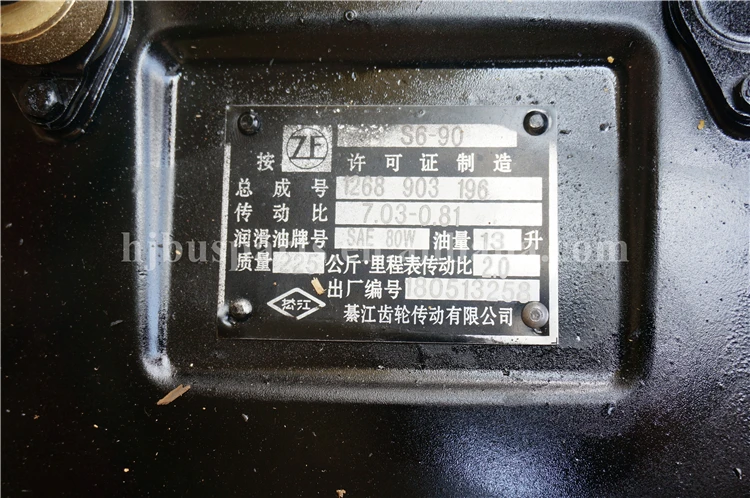 High Performance Parts Bus Body Parts Gearbox Transmission Assy S6-90 Chinese Bus Gearbox