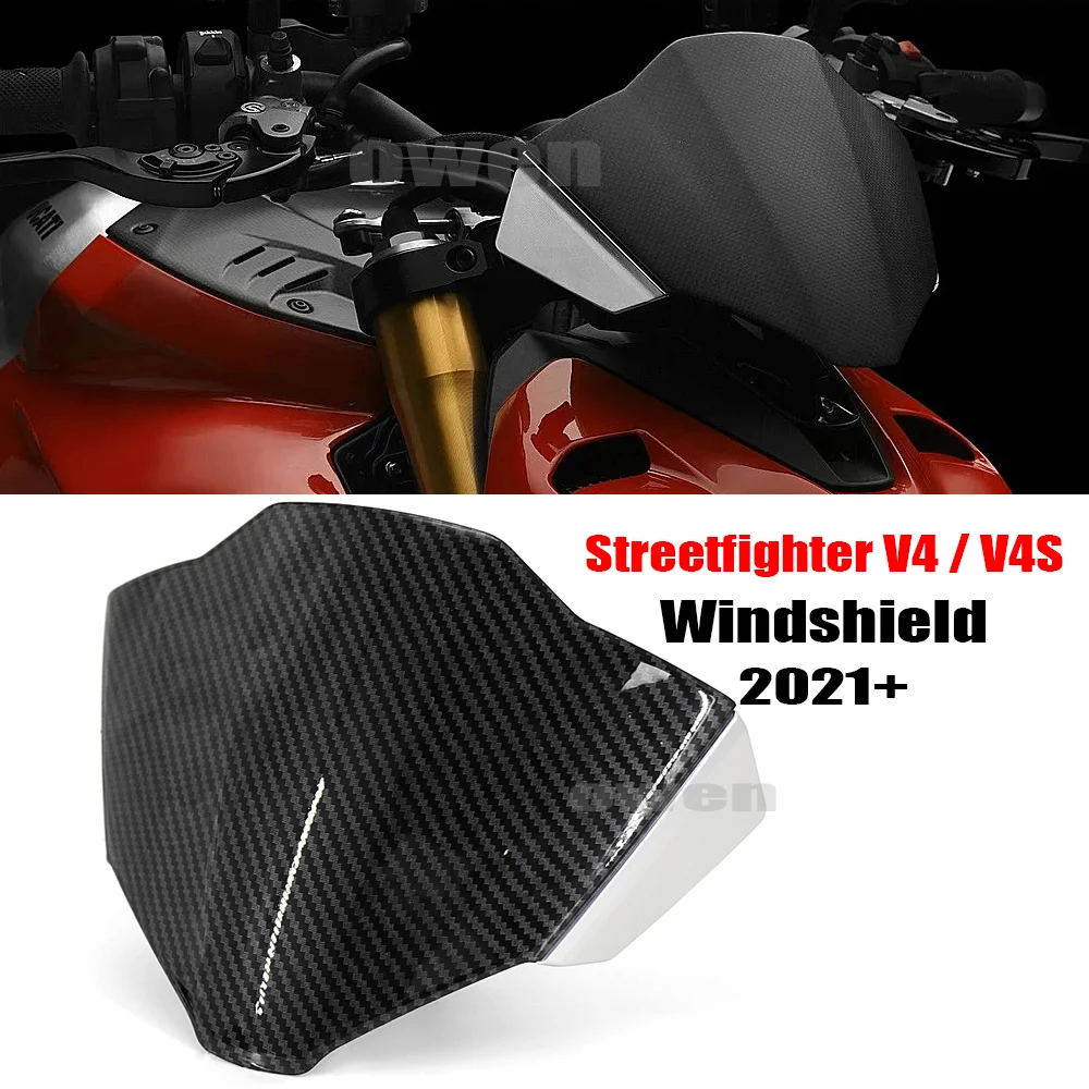 

For Ducati Streetfighter V4 V4S Motorcycle Windshield Air Wind Screen Deflector Windscreen Fairing STREETFIGHTER V4 V4S 2021-