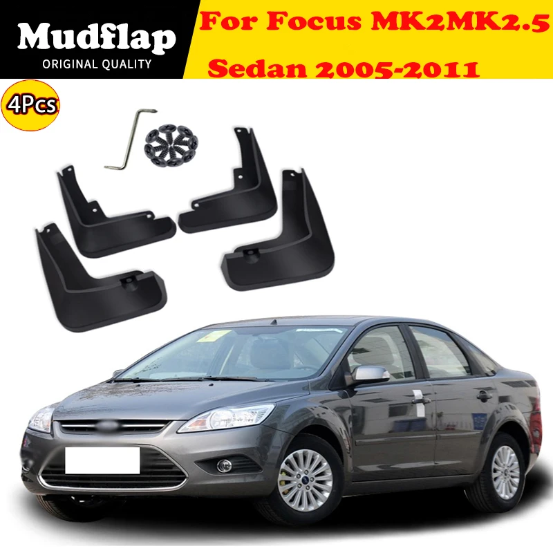 

Car Mud Flaps For Ford Focus 2 MK2 MK2.5 Saloon Sedan 2005 2006 2007 2008 2009 2010 2011 Mudguard Splash Guards Fender Mudflaps