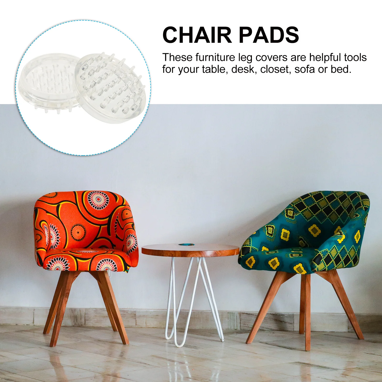8Pcs Chair Leg Floor Protectors Furniture Pads Non-Slip Cushion Covers Prevent Sliding Noise Scratch Plastic Chair Foot Cover
