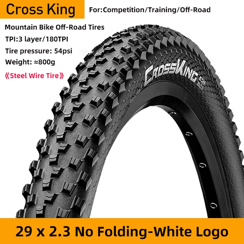 Continental Cross King 27.5 29 2.2 2.3 MTB Steel Wire Tire180TPI Mountain Bicycle ShieldWall System Non-Folding Tyre