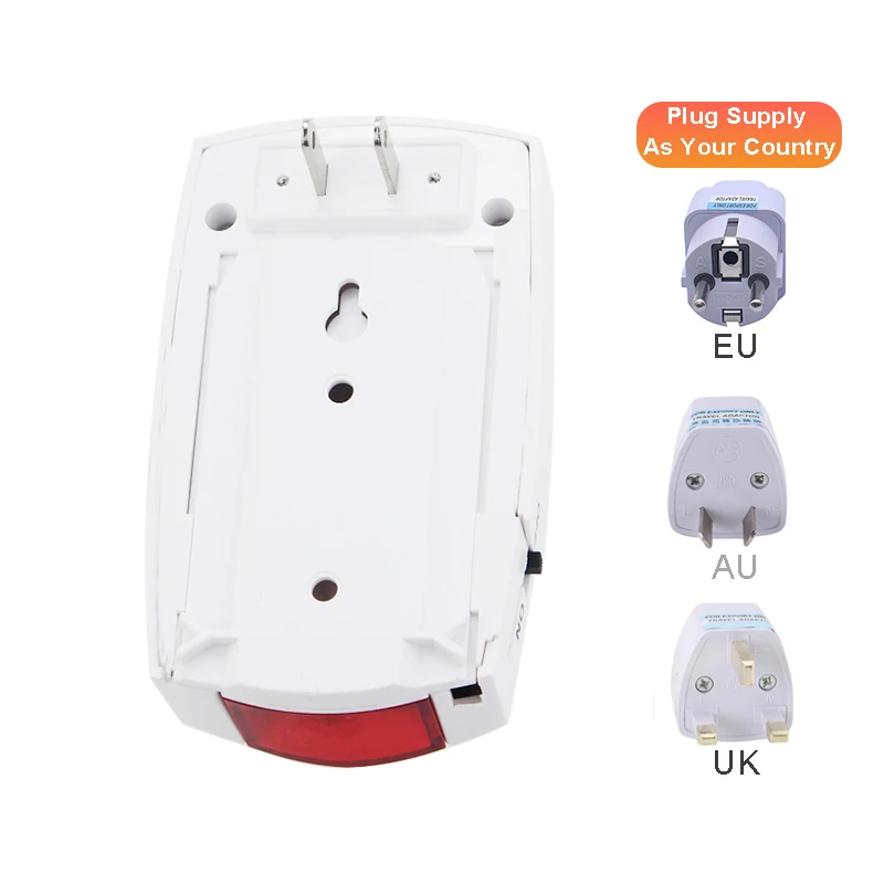 2pcs Power Failure Alarm Off + On Detector Alert 100V - 220V Freezer / Medical Outage Sensor 118dB Loud Siren with LED