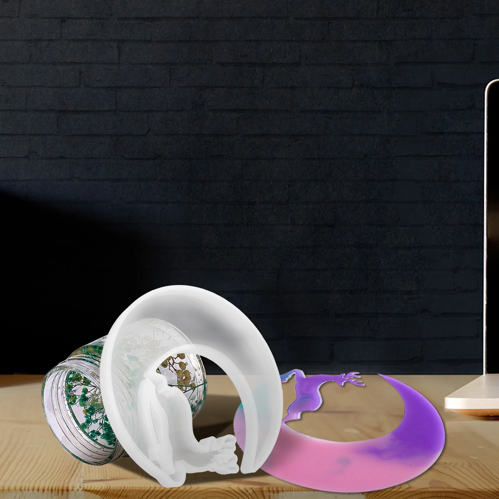 

Moon Angel Mold DIY Silicone Mold for Crystal Epoxy Resin Craft Making Handmade Art Projects Creative Desktop Decoration