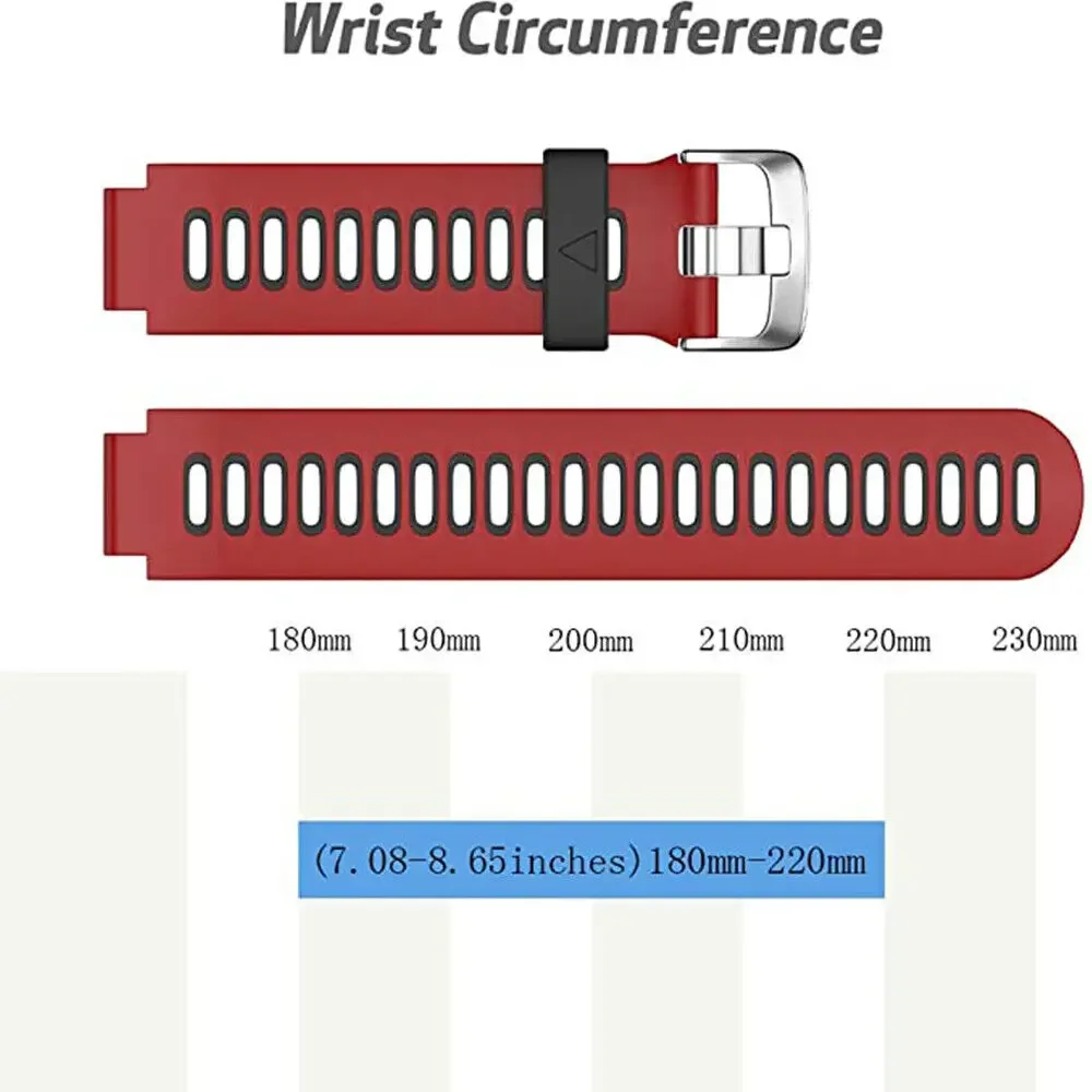 Correa de goma para reloj inteligente Garmin Forerunner 735XT, 735, 220, 230, 235, 620, 630, reemplazo de pulsera deportiva, Approach S20, S5, S6