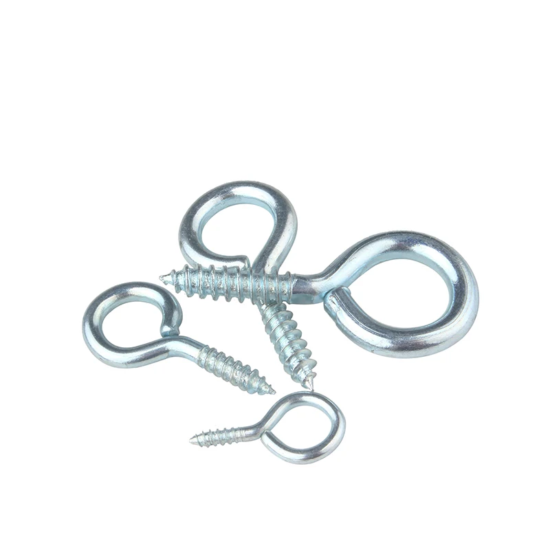 M1-M14 Galvanized Closed Solid Ring Self Tapping Eye Screws Metal Lamp Hanging Hooks Indoor Decor Fittings