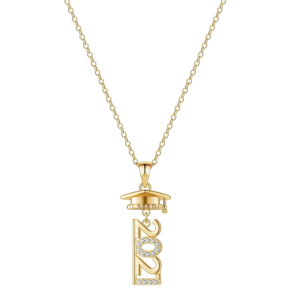 

Doctorial Hat Necklace Graduation Gift Copper Plated Gold Adjustable Chain Unisex Class of 2021 Jewelry Female Male Student