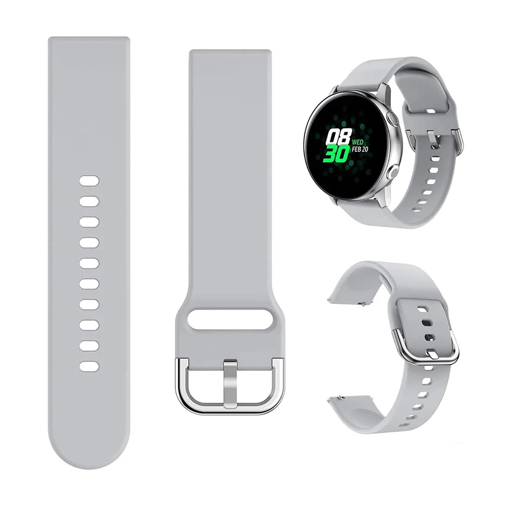 20mm Watch Strap for Samsung Galaxy Watch Active/Active 2 44mm 40mm/Galaxy Watch 3 41mm,20mm Soft Silicone Band Replacement easy