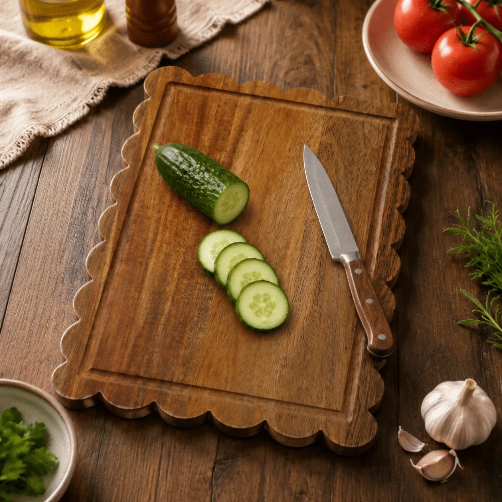 Anti-Bacterial Wood Cutting Board Rectangular Non-sticky Steak Plate Durable Multi-Functional Non-Slip Cutting Mat Daily Cooking