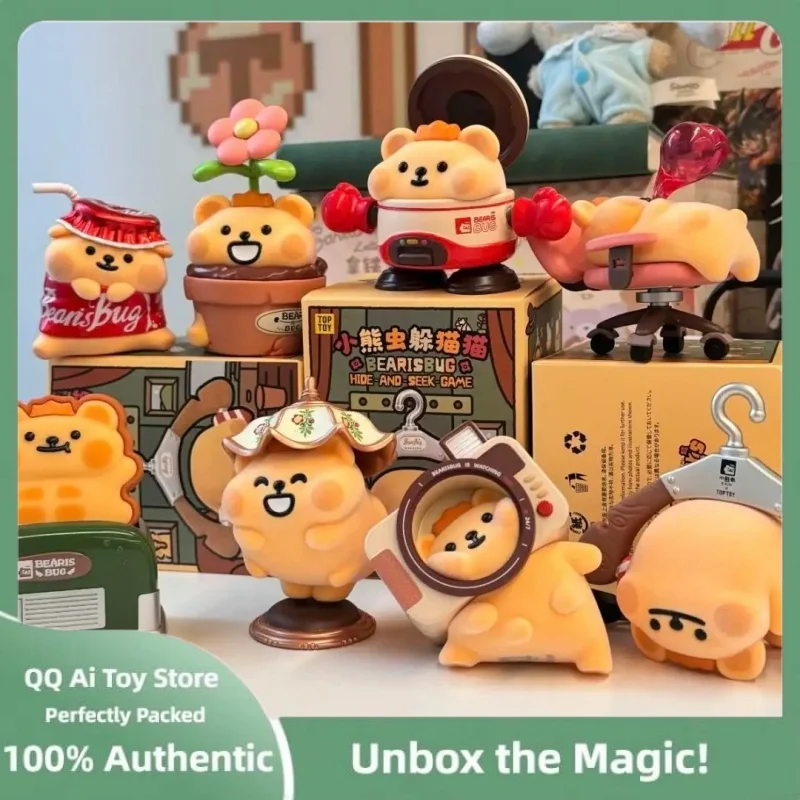 

Подлинная серия Toptoy Bearis Bug Hide And Seek, слепая коробка, куклы Caixa Caja, подарок, аниме, экшн-фигурка, загадочная коробка, подарочные игрушки