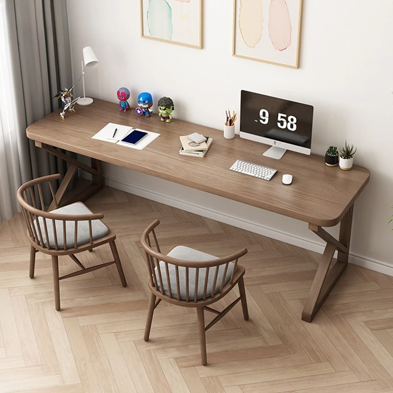 Modern simple home desk, solid wood desk, student study table