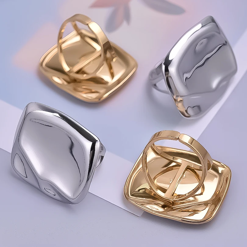 

2pcs Ladies Charm New Gothic Geometric Ring Stainless Steel Non Fading Beautiful Ring Accessories Accessories Jewelry Lady Gift