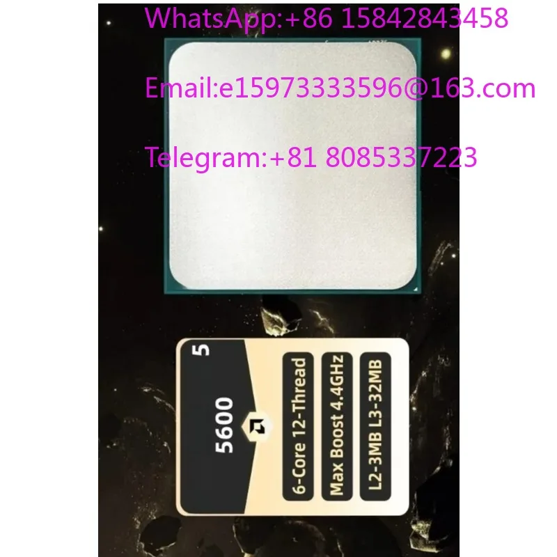 R5 5600 Desktop CPU 6 Core 12 Thread 4.4GHz 32MB Cache AM4 Socket Gaming Processor Chip