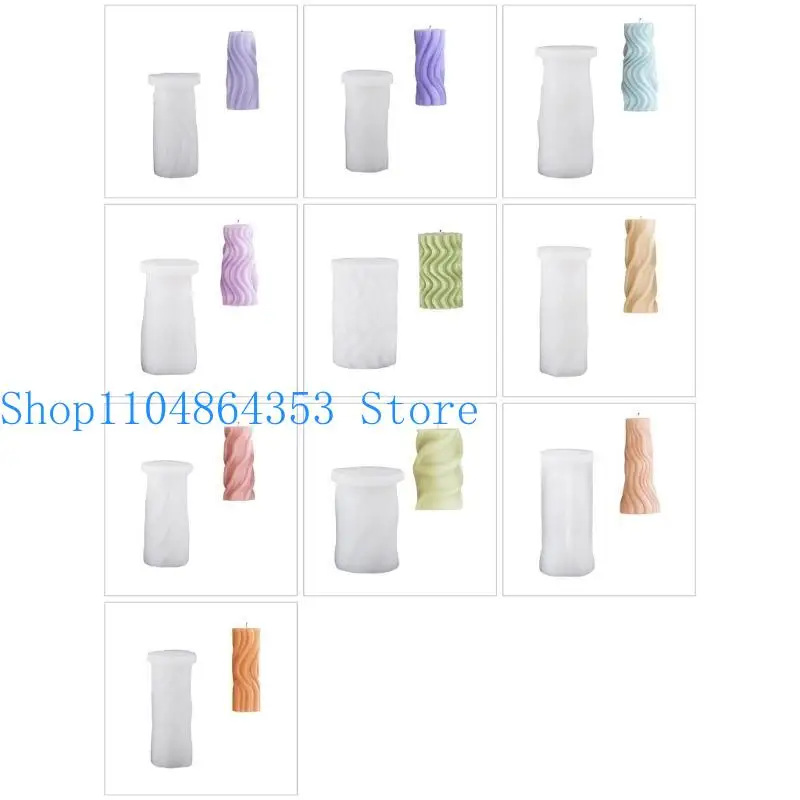 

652F Flexible Silicone Mold Handmade Scented Mould Epoxy Resin Mould Cylinder Shaped Jewelry Mold