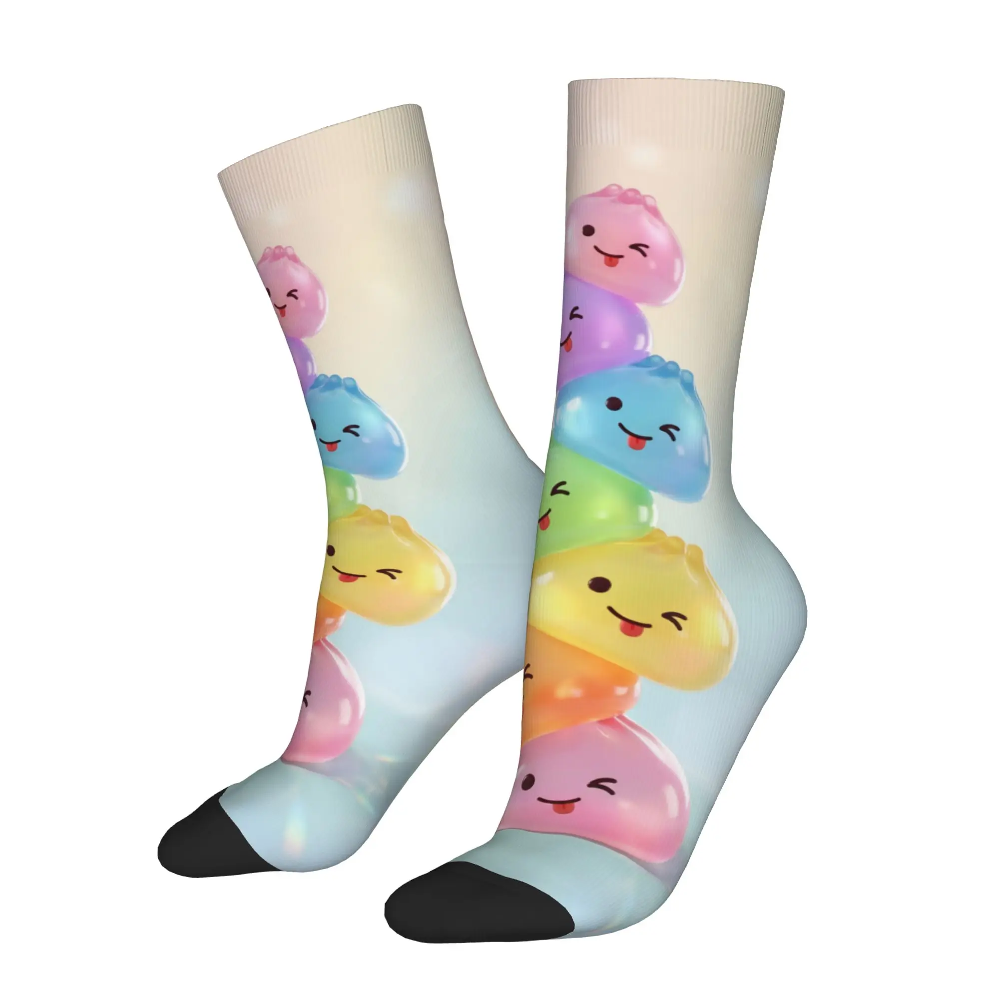 Cartoon Dumpling Socks for Women Men Accessories All Seasons  Cute Long Socks Sweat Absorbing