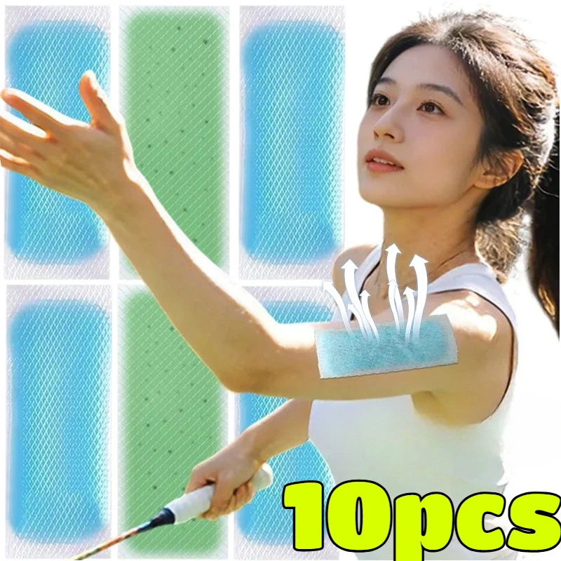 Cooling Ice Patches Summer Heatstroke Prevention Herbal Mint Gel Sheet for Outdoor Camping Sport Physical Cooling Forehead Patch