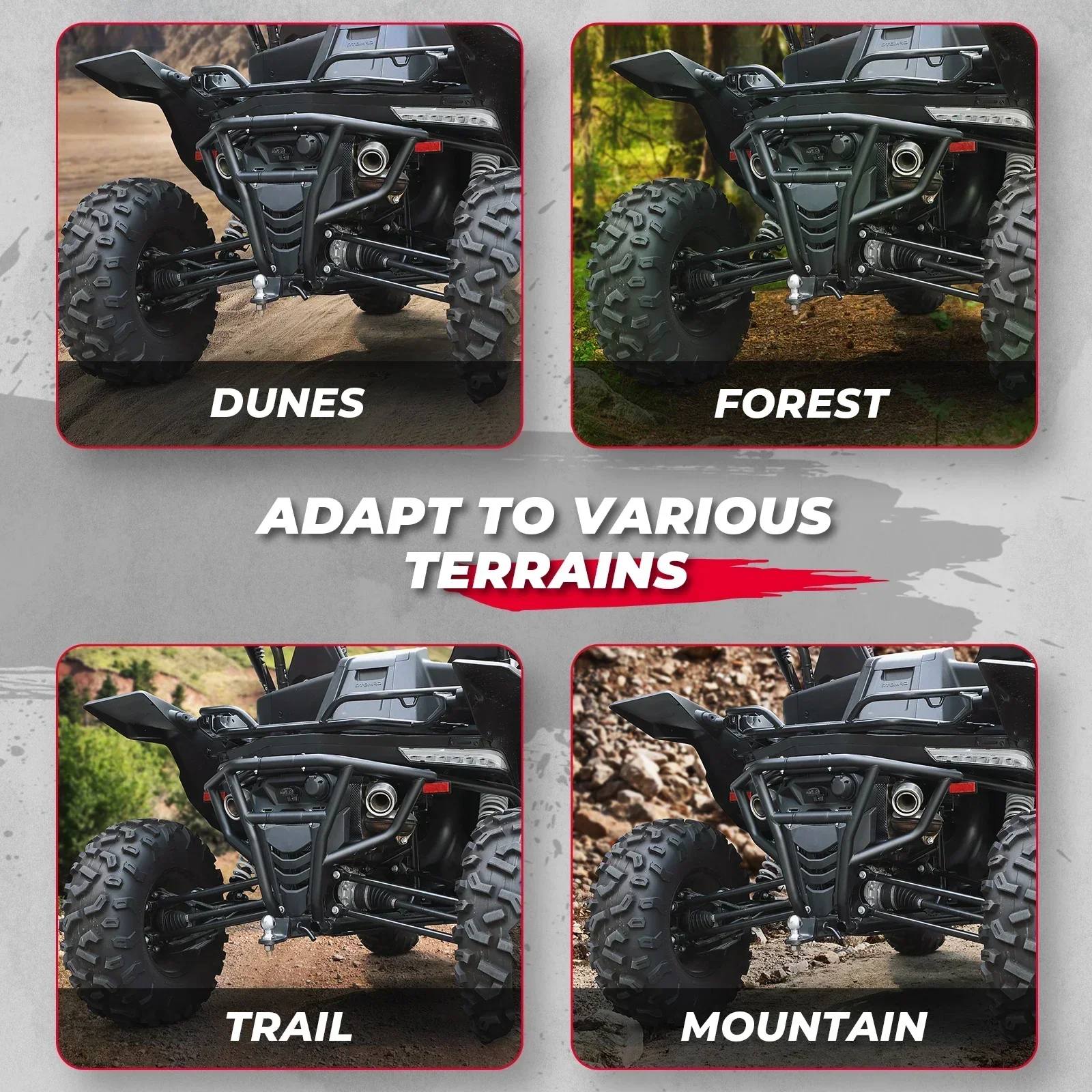 UTV Brush Protect Heavy Duty Metal Rear Bumper For CF-MOTO ZForce 950 Sport, 950 H.O. SPORT, 950 HO EX, 1000 SPORT 2020-2023