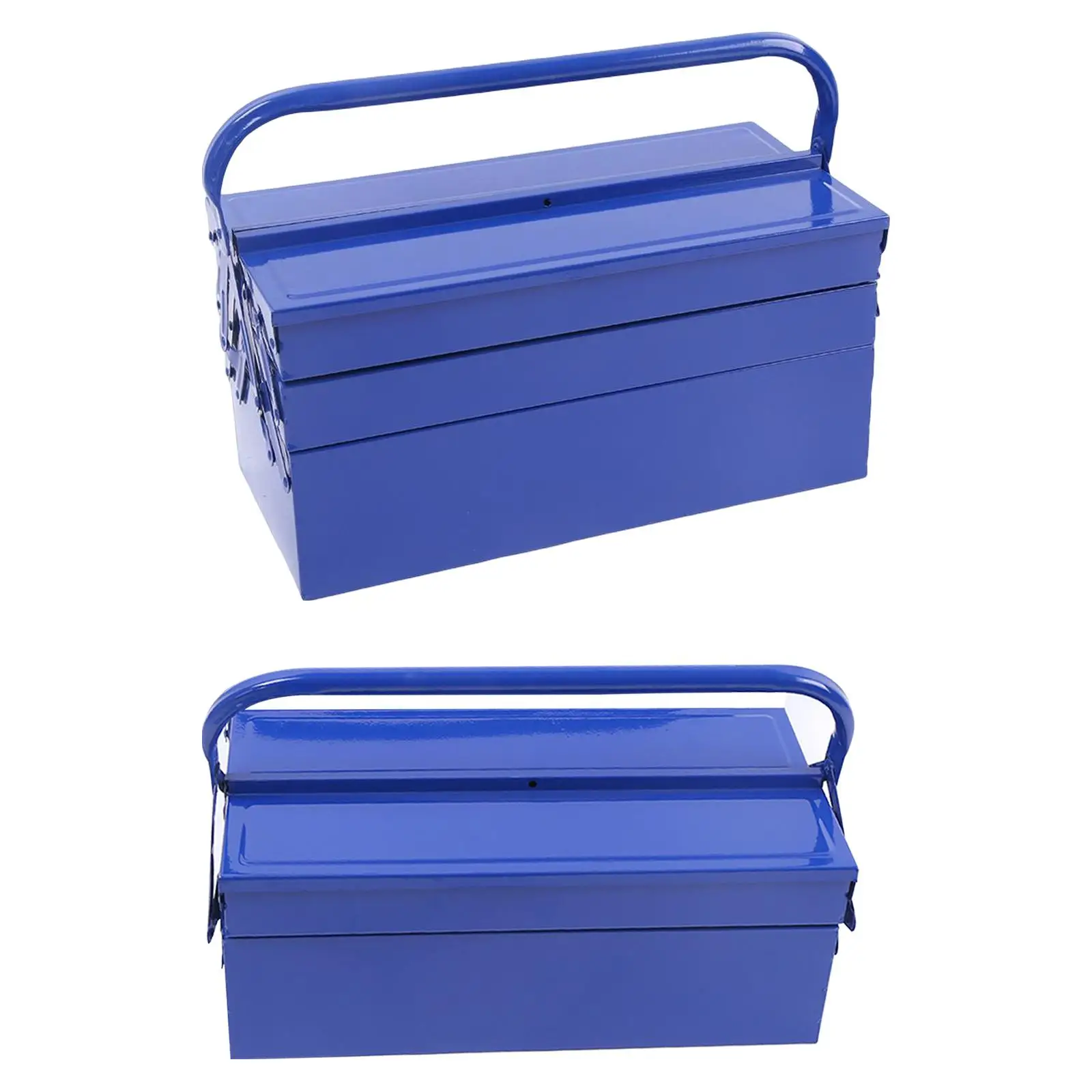 Portable Tool Box Durable with Handle Screw and Nuts Compartment Tray Drawer Repair Tool Storage Case for Garage Trunk