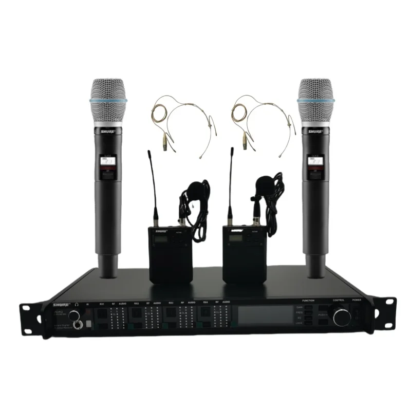 True Diversity IR Infrared 4 Channel Digital AD4Q/KSM9/KSM8/KSM11 Wireless Microphone System