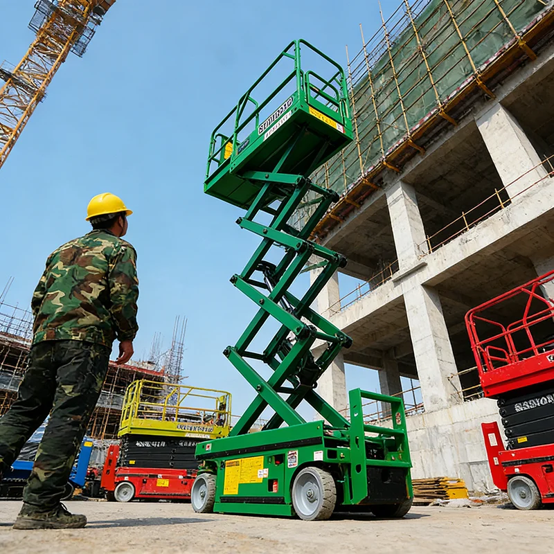 Diesel Powered Scissor Lift Rough Terrain Hydraulic Lifting Platform with 25% Gradeability for Outdoor