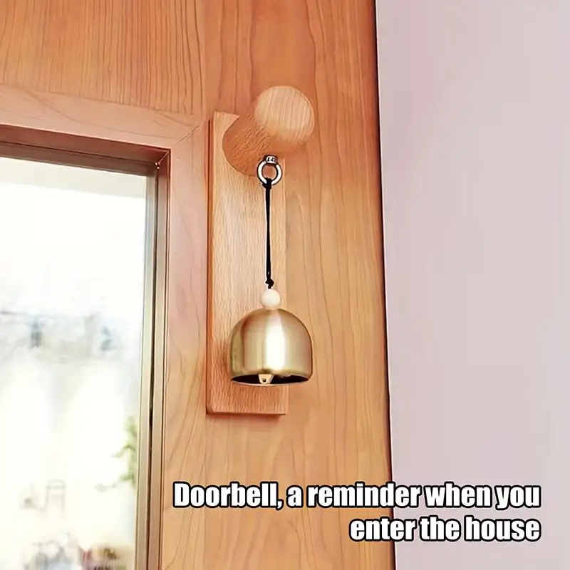 Classic Wooden Mechanical Doorbell Retro Style No Battery Required for Indoor Hallway Main Entrance