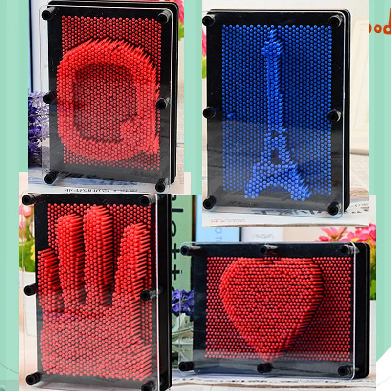 Plastic Square Fingerprint 3D Cloning Hand Mold Multifunctional Pin Art 3D Needle Carving Painting Children's Home Decor