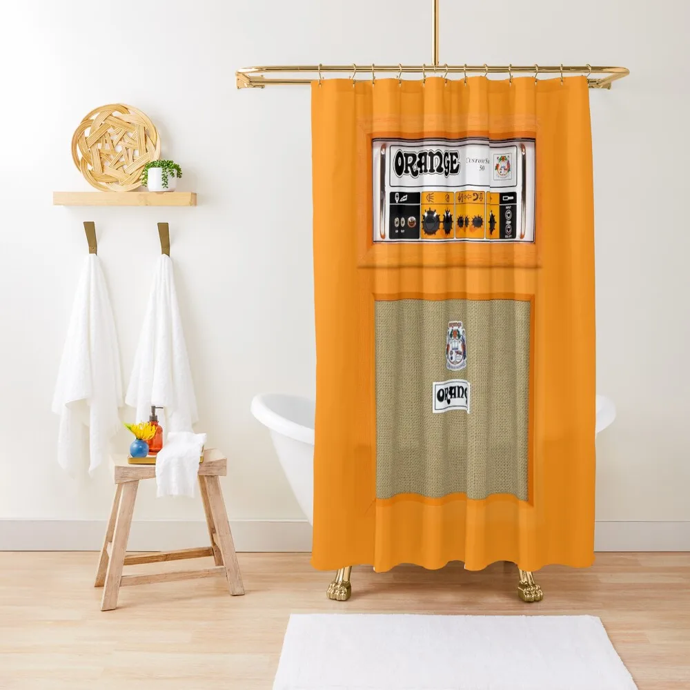 

Orange color amp amplifier Shower Curtain For The Bathroom Shower For Bathrooms Window Shower Set Curtain