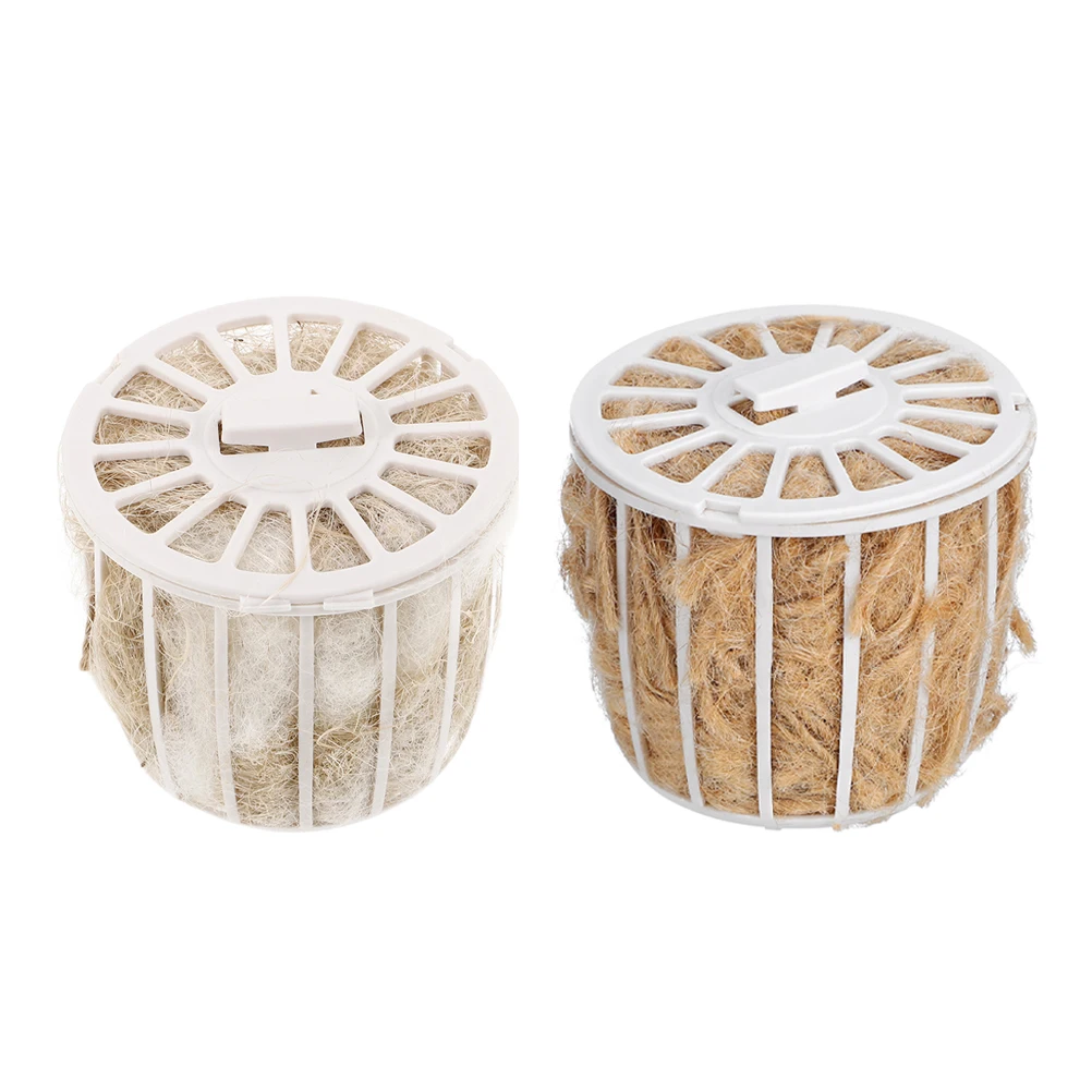 

Bird's Nest Material Nesting with Cage Fiber Bedding Decorative Golden Blue