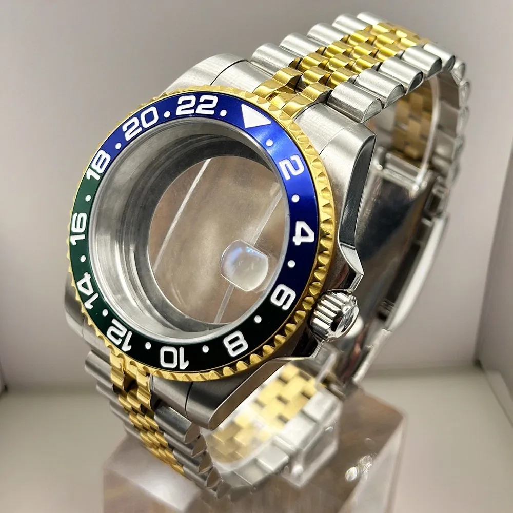 NH34 NH35 NH36 NH38 NH39 NH70 ムーブメント 40mm ケース 28.5mm ダイヤル シルバー オールド ウォッチ GMT サブボックス セラミック ベゼル アルミニウム サファイア