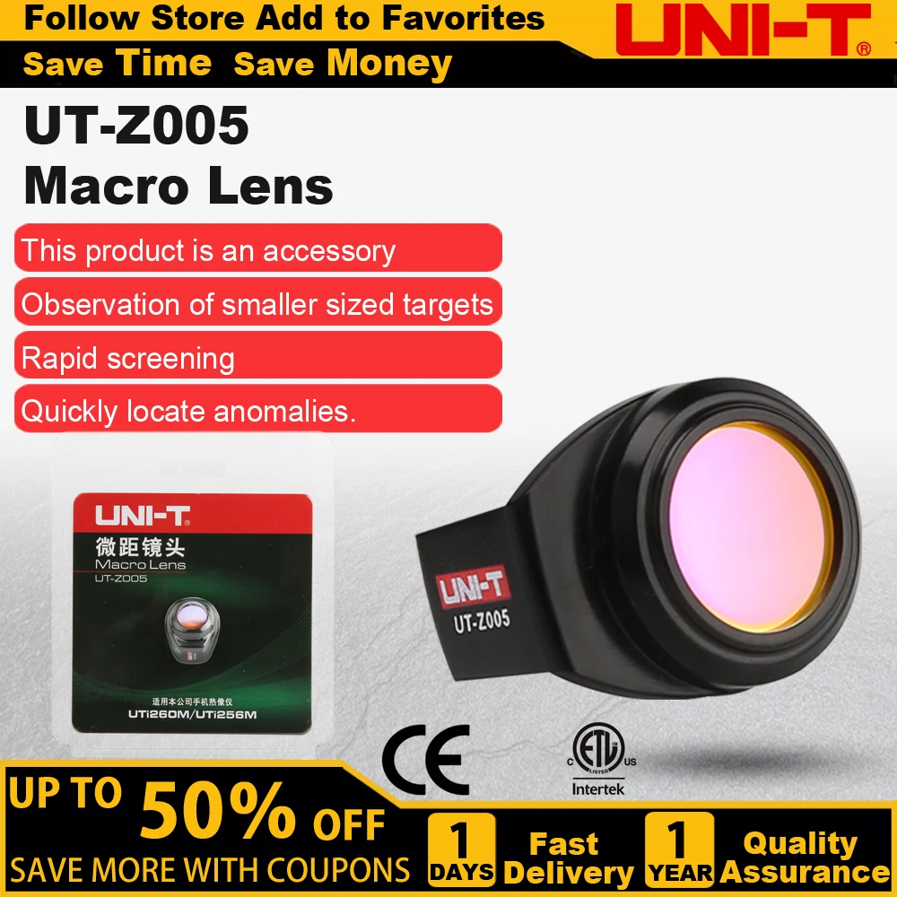 lente uni t macro para camera termica perto do foco lente de ampliacao ut z005 aplicavel a uti256m uti260m 01