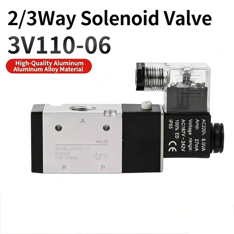 Control Valve Electric Gas Magnetic Valve Alumium Body 3V110-06 12V 1/8