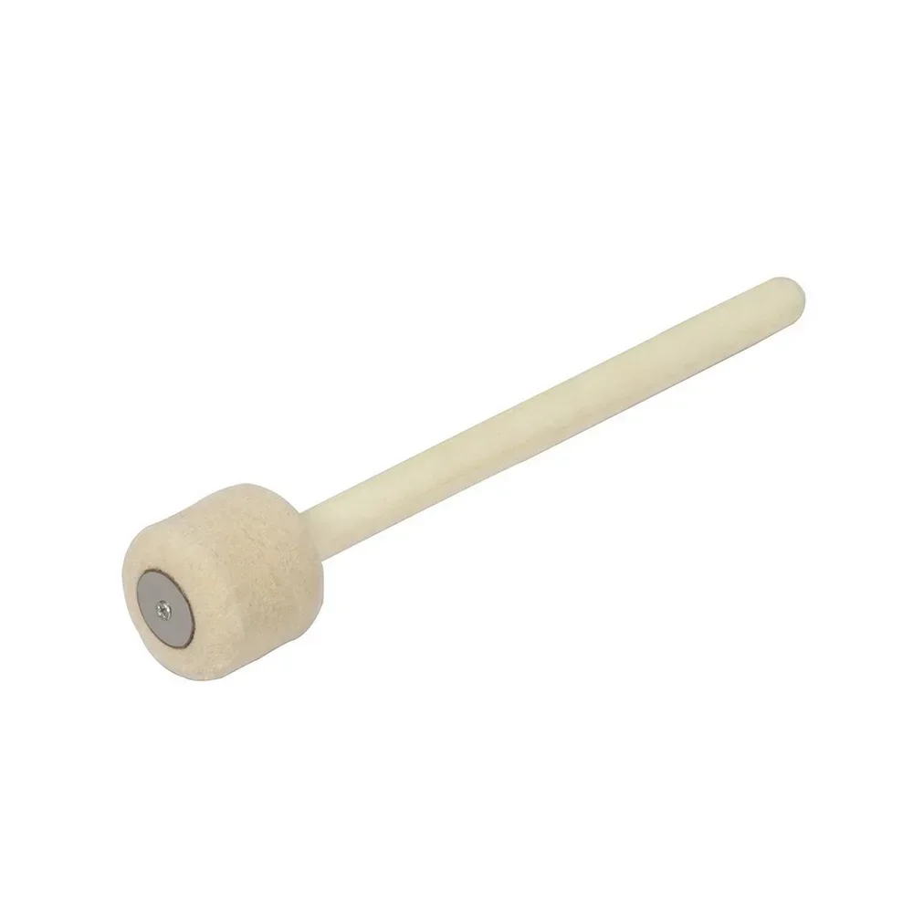Holzhammer, Trommelstöcke, Trommelstöcke, Hammer für Militärtrommeln, Wollfilzkopf, Snare-Drumsticks mit Holzgriff – Detail 3