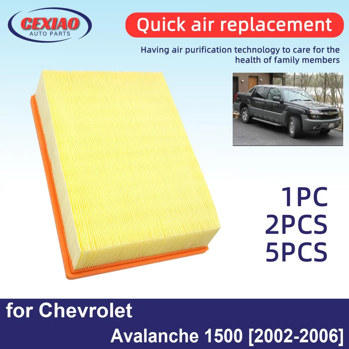 

1 шт., 2 шт., 5 шт., фильтр кондиционера для Chevrolet Лавина 1500 2002-2006, высокоэффективный CA8755A 15908915